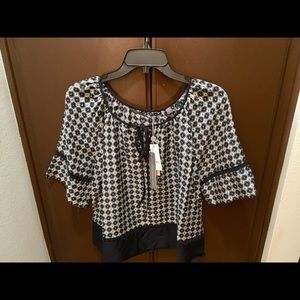 Midnight Print Twelfth St. by Cynthia Sheer Blouse